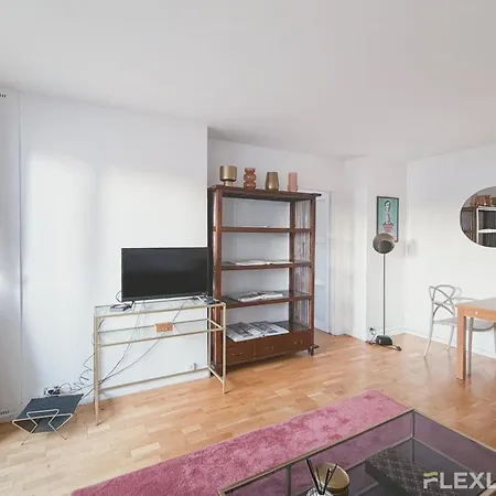 Charming Bright One-bedroom Flat With Private Balcony And Shared Swimming Paříž